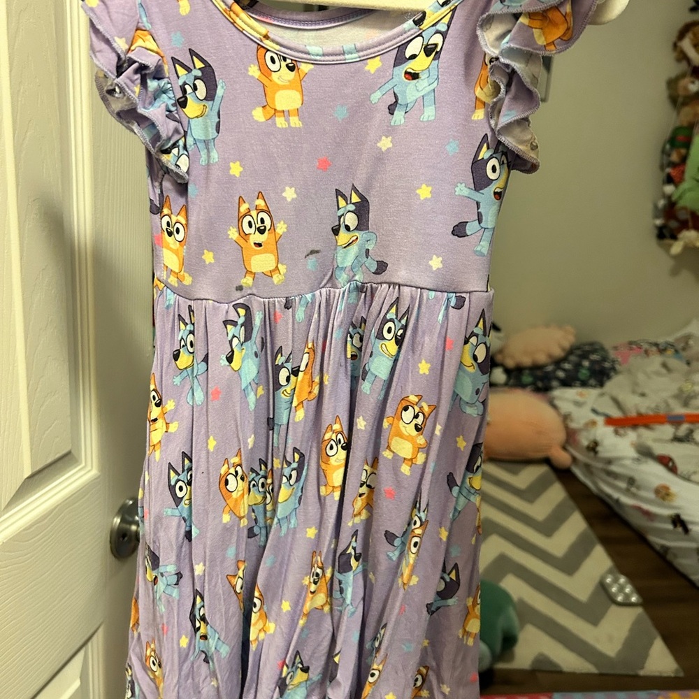 Little Sleepies Bluey Purple Dress